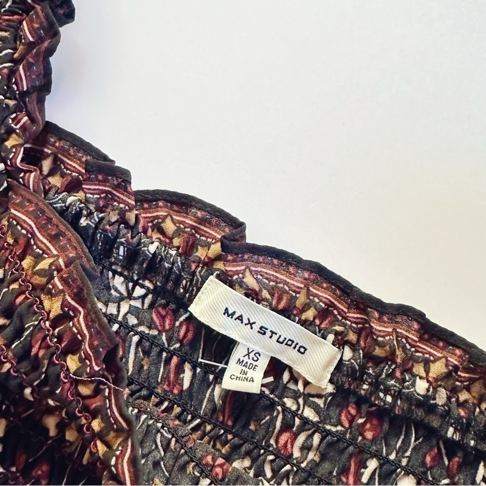 Max Studio Maxi Smocked Print Dress - Picture 5 of 7